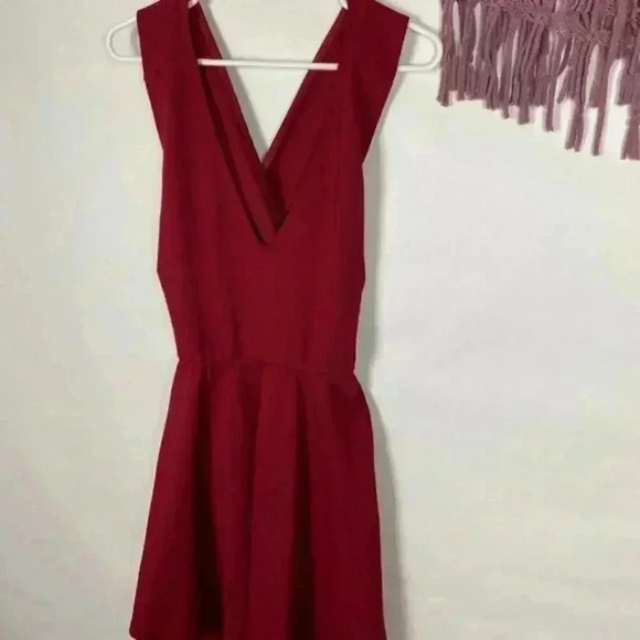 Lulu’s Going Steady Backless Skater Dress Wine XL - Picture 6 of 6